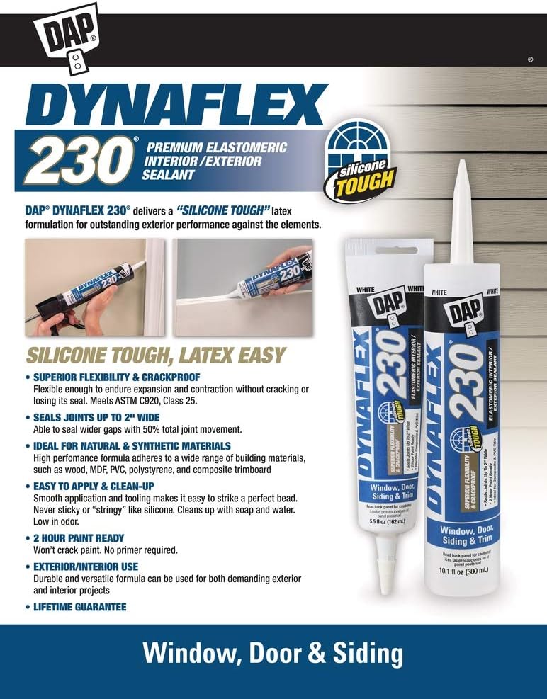DAP 7079818280 DYNAFLEX 230 Black Raw Building Material, 10.1 oz - Image 10