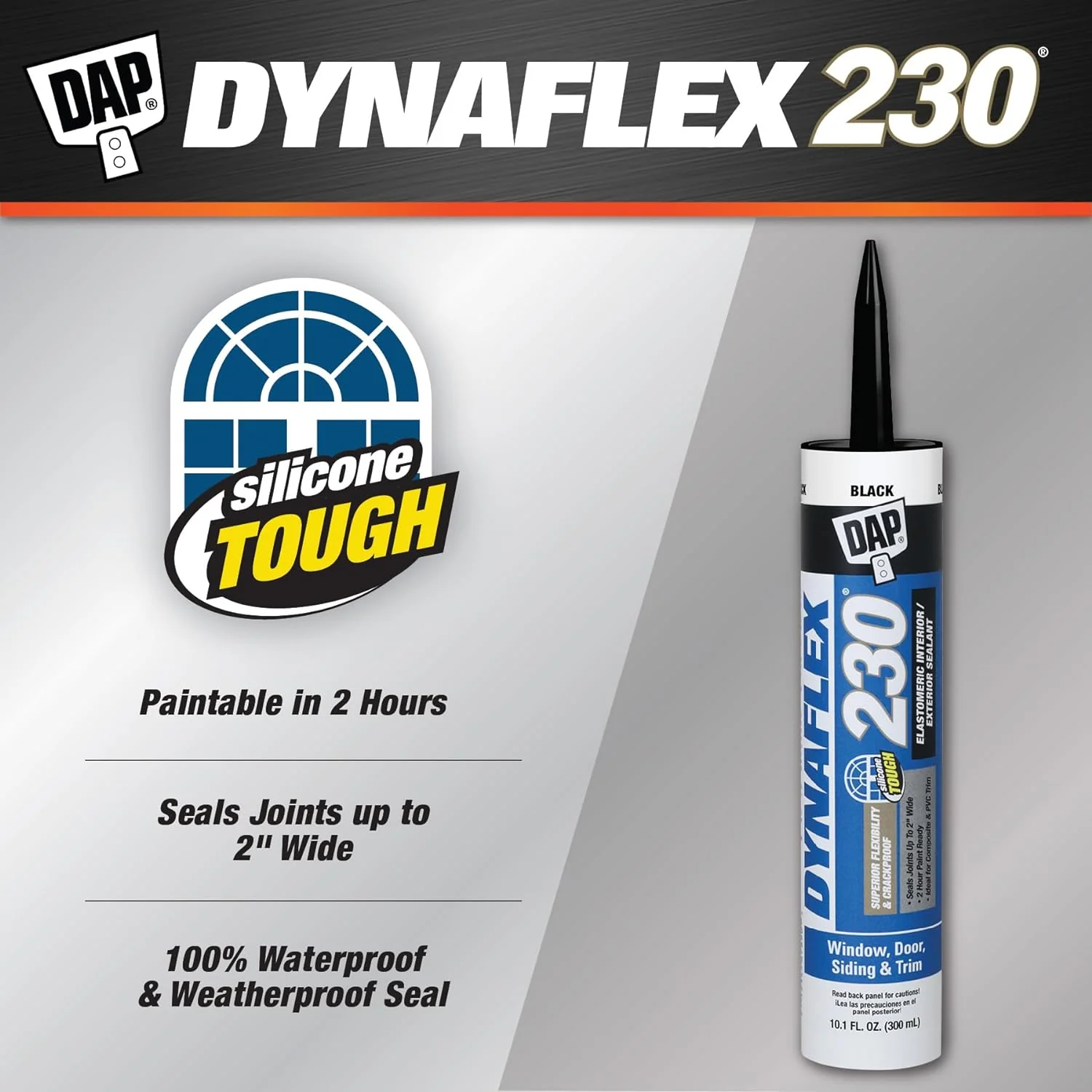 DAP 7079818280 DYNAFLEX 230 Black Raw Building Material, 10.1 oz - Image 3