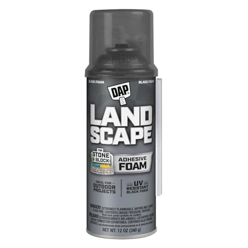 DAP 7565040440 40440 12 oz. Touch 'n Foam Landscape Exterior Filler Adhesive, Black, 12 Ounce