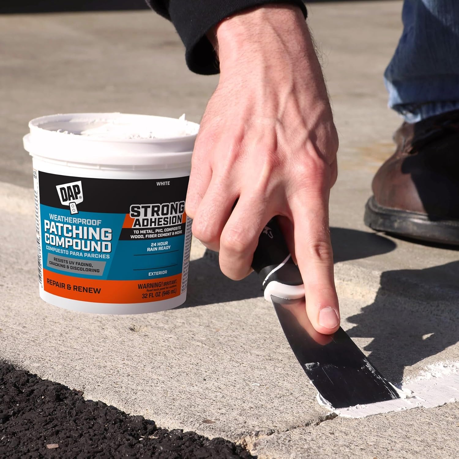 DAP 7079818787 Platinum Patch Advanced Raw Building Material, Quart, White - Image 7
