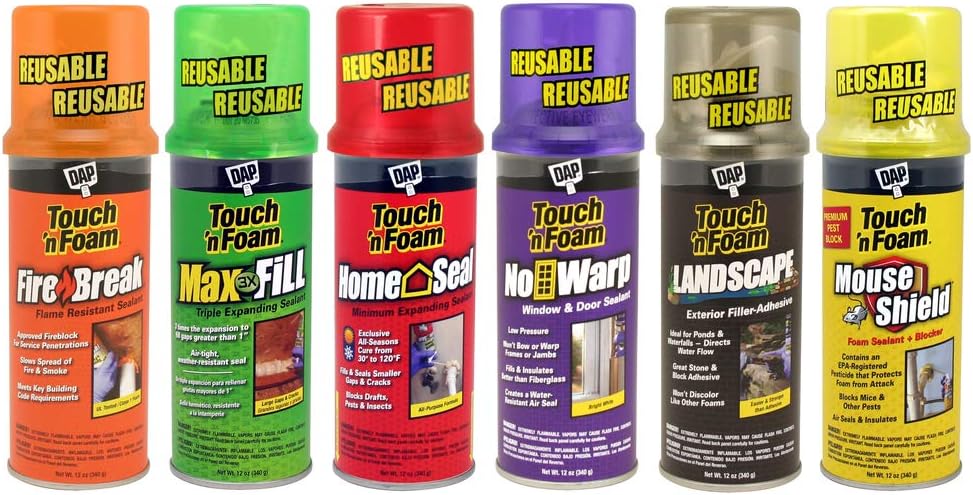 DAP 7565000043 Touch ‘n Foam Max Fill Maximum Expanding Foam Sealant, Off White, 12 Oz - Image 5