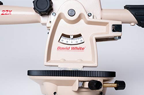 David White LT6-900 Meridian 22X Optical Level-Transit Kit (10ths), Black - Image 3