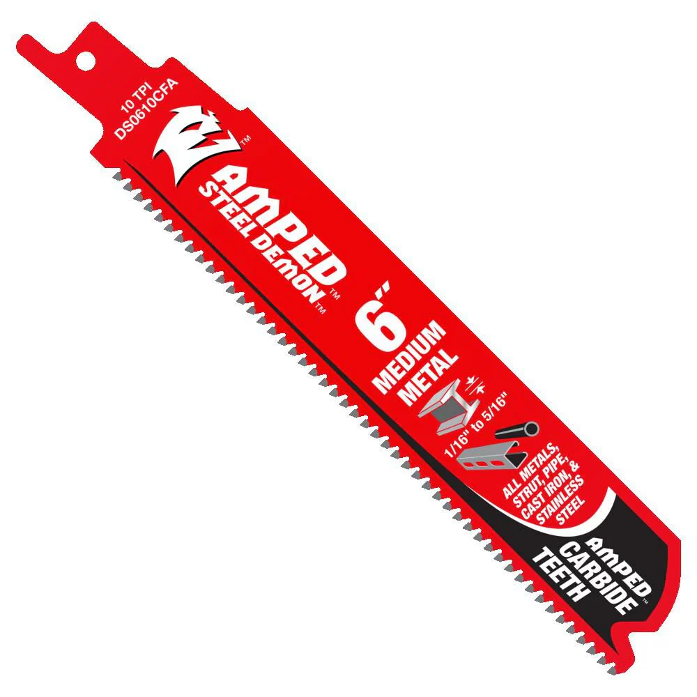 Diablo Tools 6" 10 TPI Steel Demon Amped Medium Metal Carbide Recip Blade - Image 2