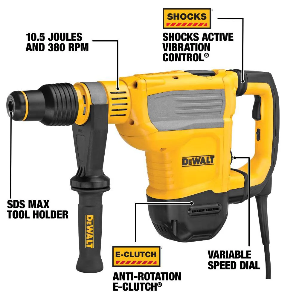 DeWALT 1-3/4 In. (D25614K) SDS MAX Combination Rotary Hammer Kit - Image 3