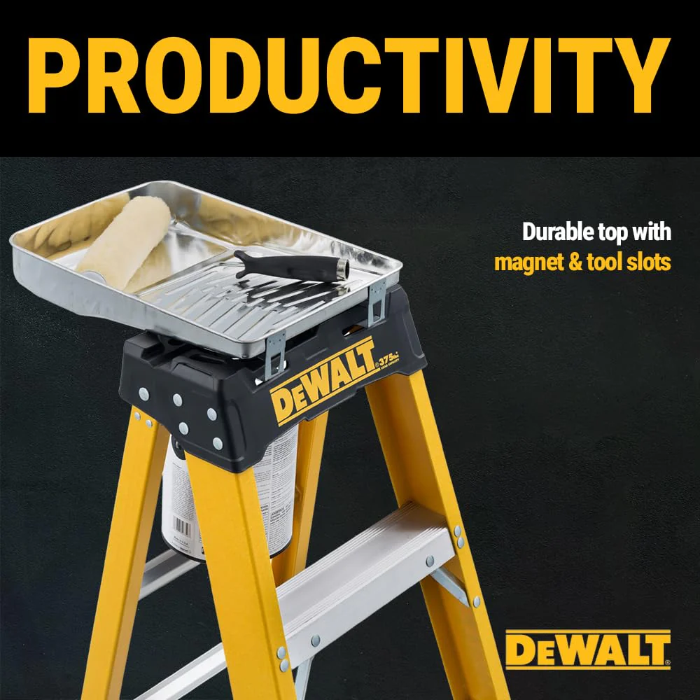 DEWALT DXL3410-10 10-Foot Fiberglass Step Ladder, 375-Pound Load Capacity, Type IAA - Image 5