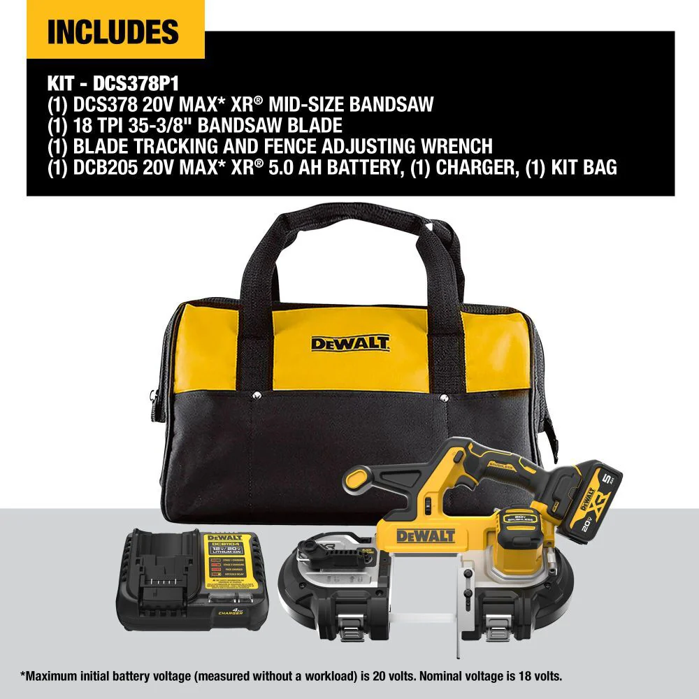 DEWALT DCS378P1 20V 3-1/4in Band Saw Kit - Image 6