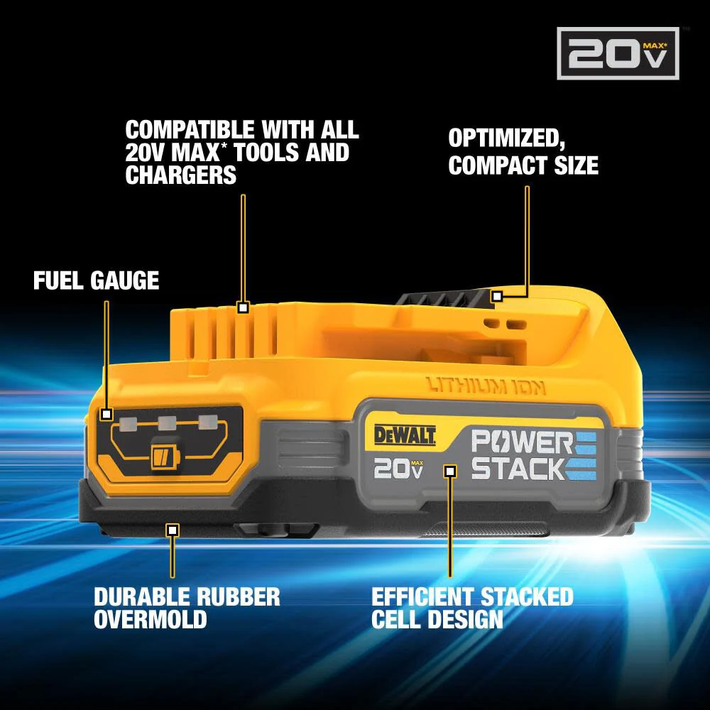 DeWALT 20V MAX Impact Driver Kit with PowerStack Battery - Image 3