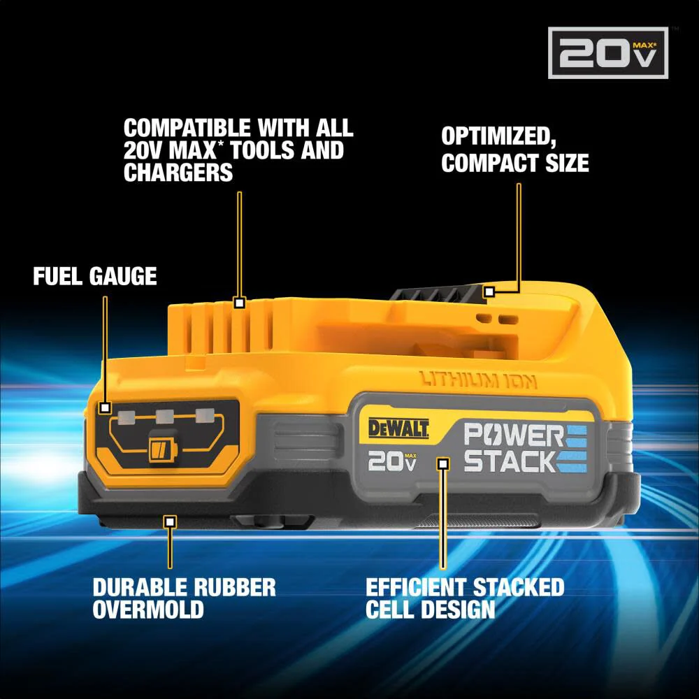 DeWALT (DCBP034C) POWERSTACK 20V MAX Compact Battery Charger Starter Kit - Image 10