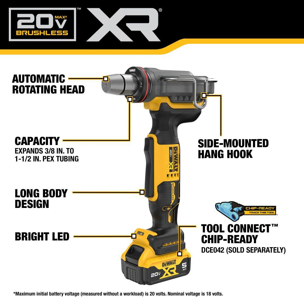 DeWALT 20V Max XR 1-1/2 In. PEX Expander Kit - Image 5