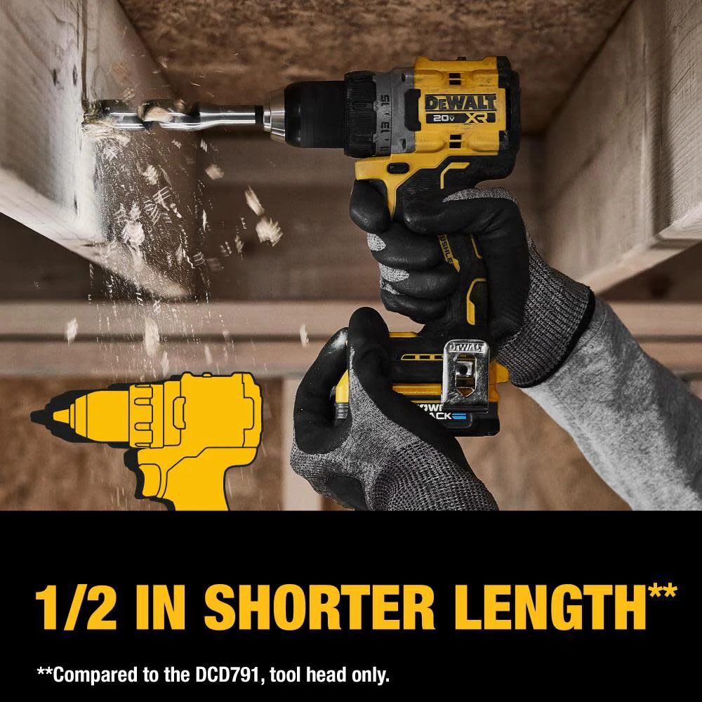 DeWALT 20V DCD800P1 MAX XR Brushless Cordless 1/2 In. Drill/Driver Kit - Image 12