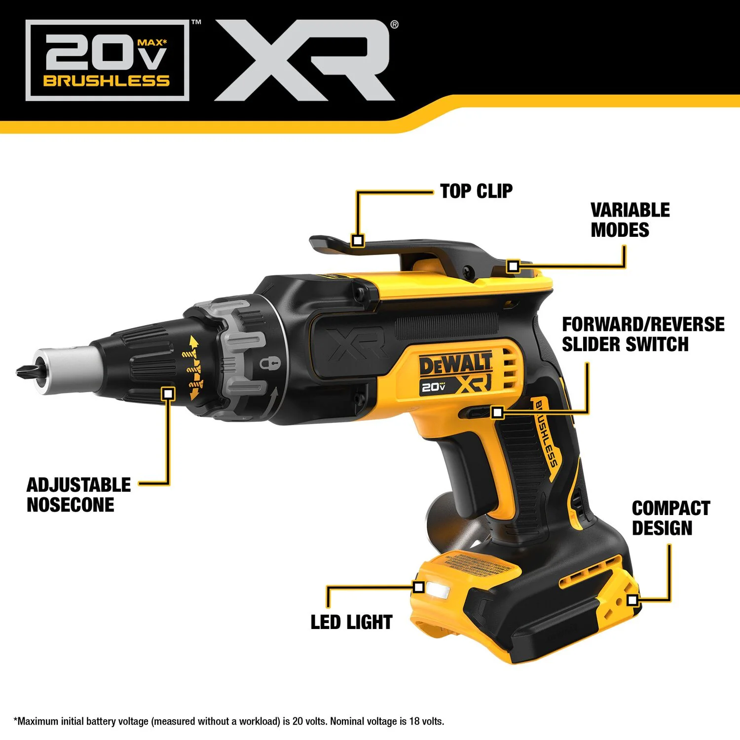 DeWALT DCF630B 20V MAX XR Drywall Screwgun (Bare Tool) - Image 6