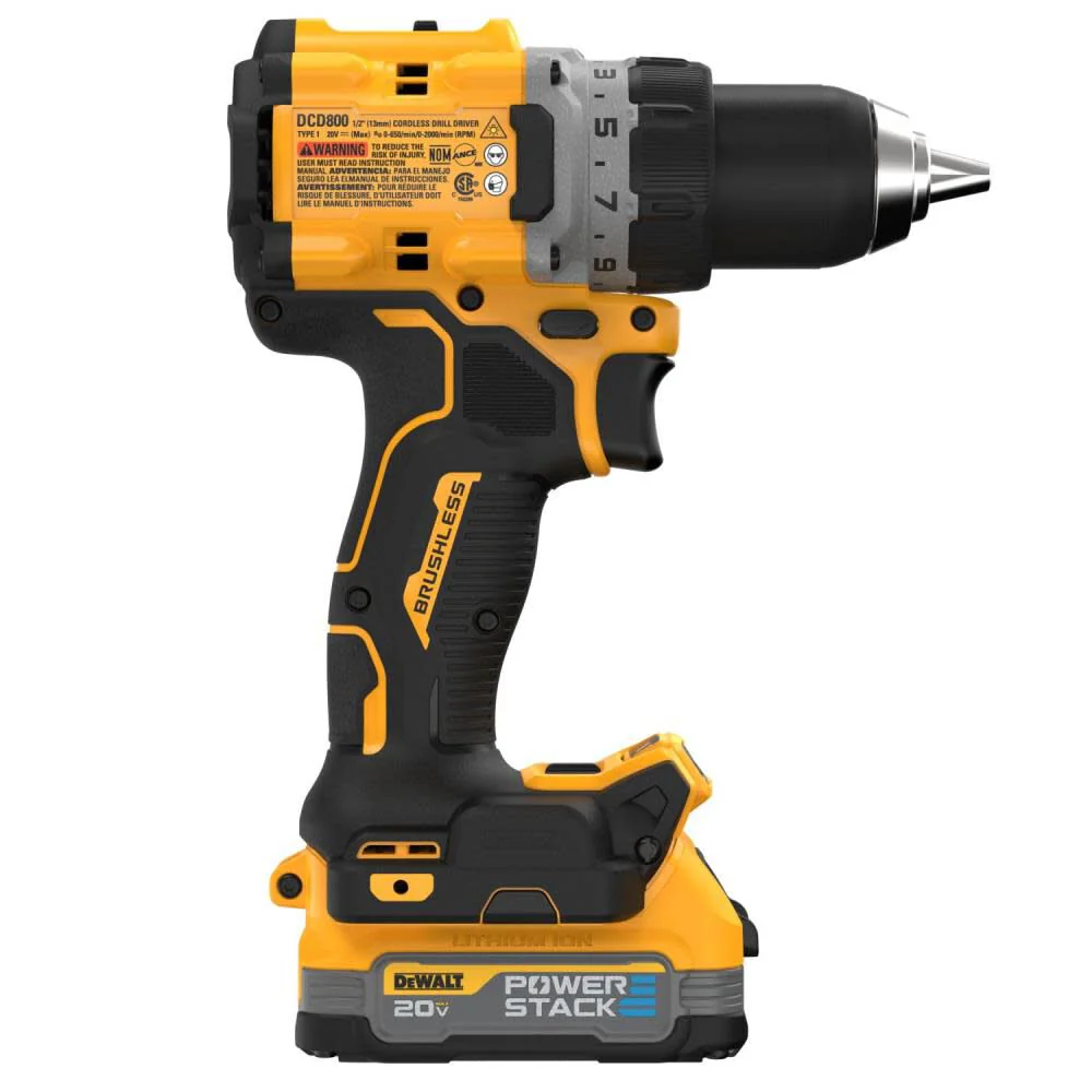 DeWALT 20V (DCD800D1E1) XR COMPACT DRILL DRIVER with POWERSTACK - Image 5