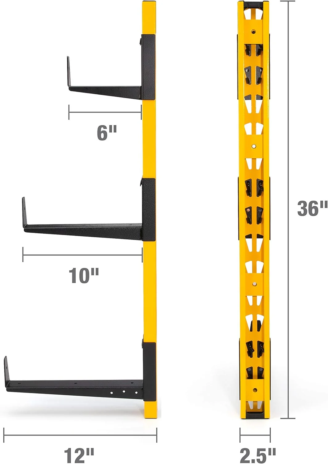 DEWALT DXSTACLR 3-Piece Wall Mount Cantilever Rack - Image 4