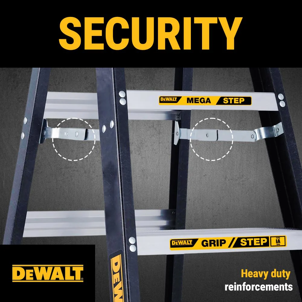 DEWALT 4-Foot Fiberglass Step Ladder, 300-Pound Load Capacity, Type IA, DXL3010-04 Black 4 feet - Image 4