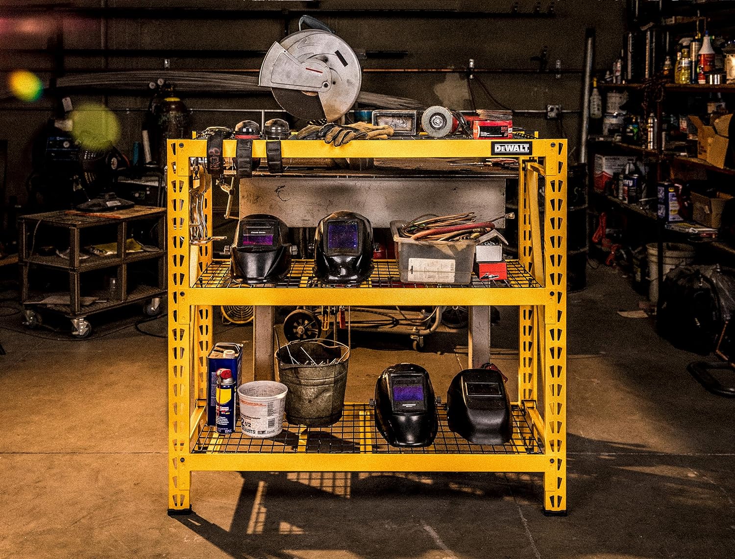 DEWALT DXST4500-W 4-Foot Tall, 3 Shelf Steel Wire Deck Industrial Storage Rack - Image 2
