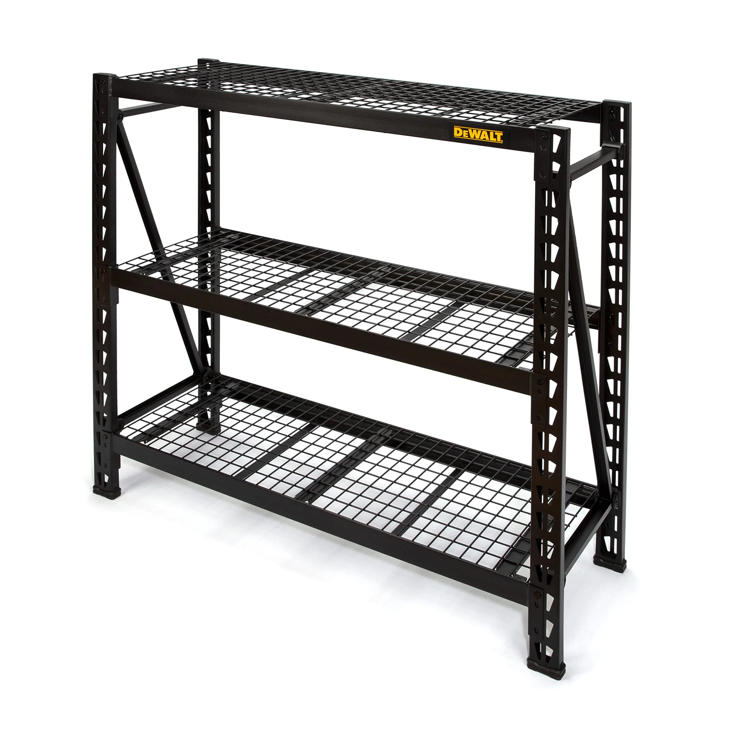 DEWALT DXST4500BLK-W 4-Foot Tall, Black Frame 3 Shelf Industrial Storage Rack