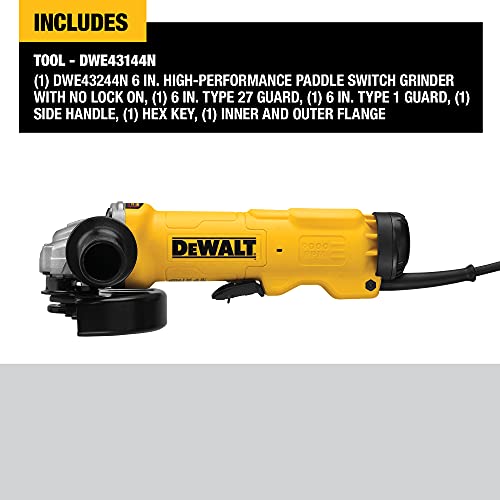DeWALT 6 In. 13 Amp. Angle Grinder Tool, Paddle Switch with No Lock-On - Image 3