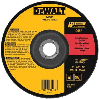DEWALT DW8427 Cutting Wheel 7in X .045in X 7/8in HP