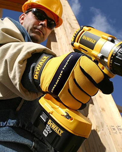 DeWALT All Purpose Leather Palm Spandex Back Velcro Wrist Work Glove - Image 4