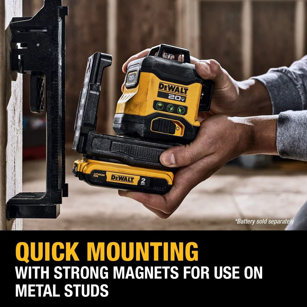 DEWALT ATOMIC 20V 3 x 360 Line Laser (Bare Tool) - Image 4