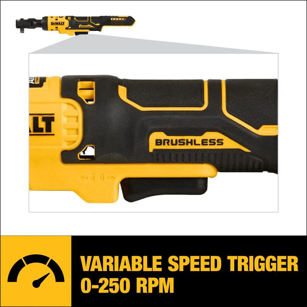 DeWALT ATOMIC 20V MAX Brushless 3/8 In. Ratchet (Bare Tool) - Image 8