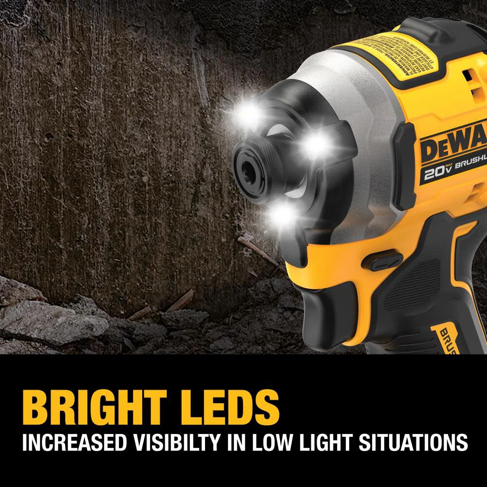 DeWALT DCF850P1 ATOMIC 20V MAX Impact Driver Kit 1/4 In. 3-Speed Brushless Cordless - Image 11