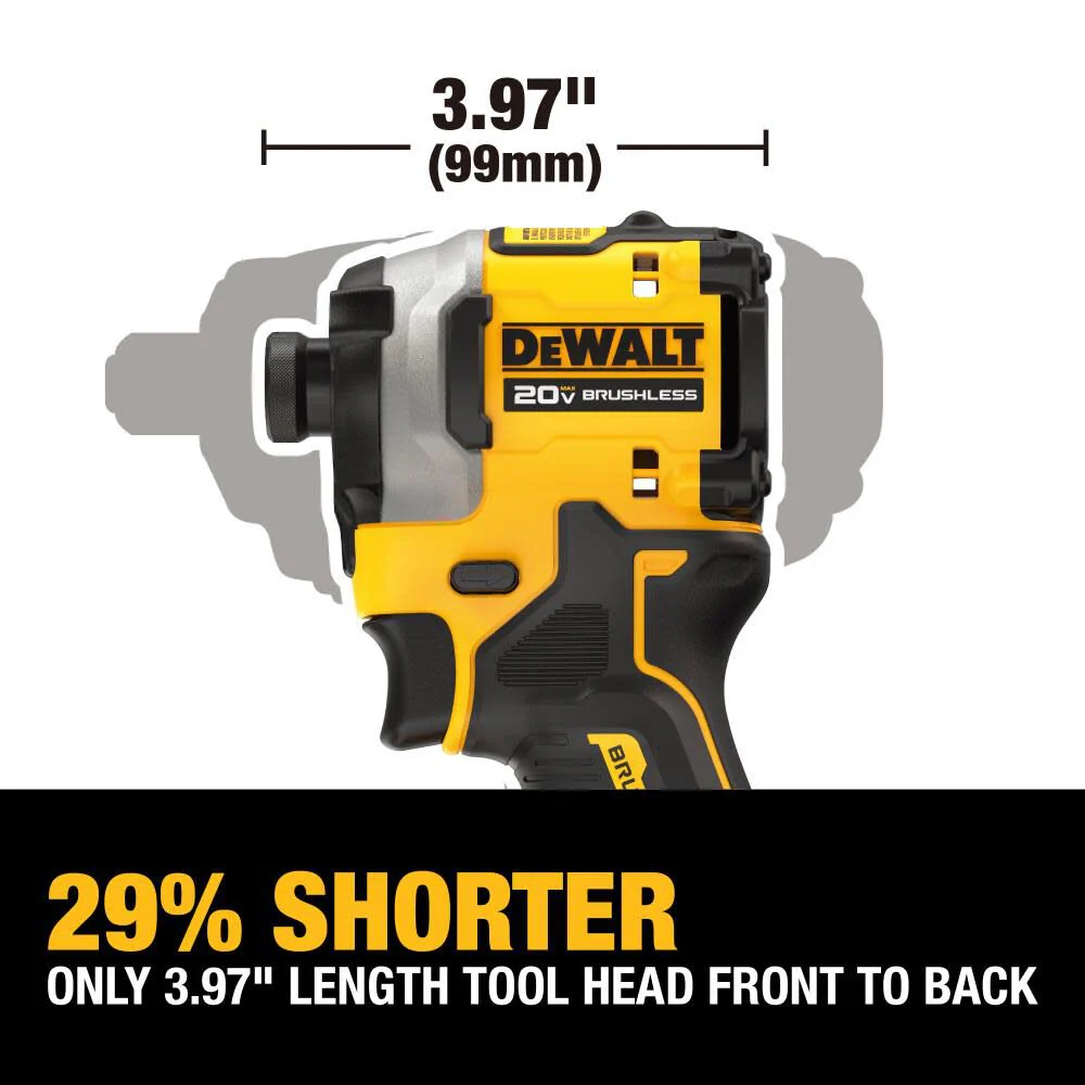 DeWALT DCF850P1 ATOMIC 20V MAX Impact Driver Kit 1/4 In. 3-Speed Brushless Cordless - Image 9