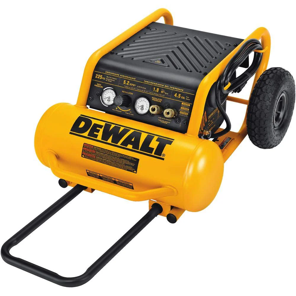 DeWALT 1.6 Hp (D55146) Continuous 200 Psi, 4.5 Gallon Compressor, 17" x 33.75" x 24.5" - Image 3