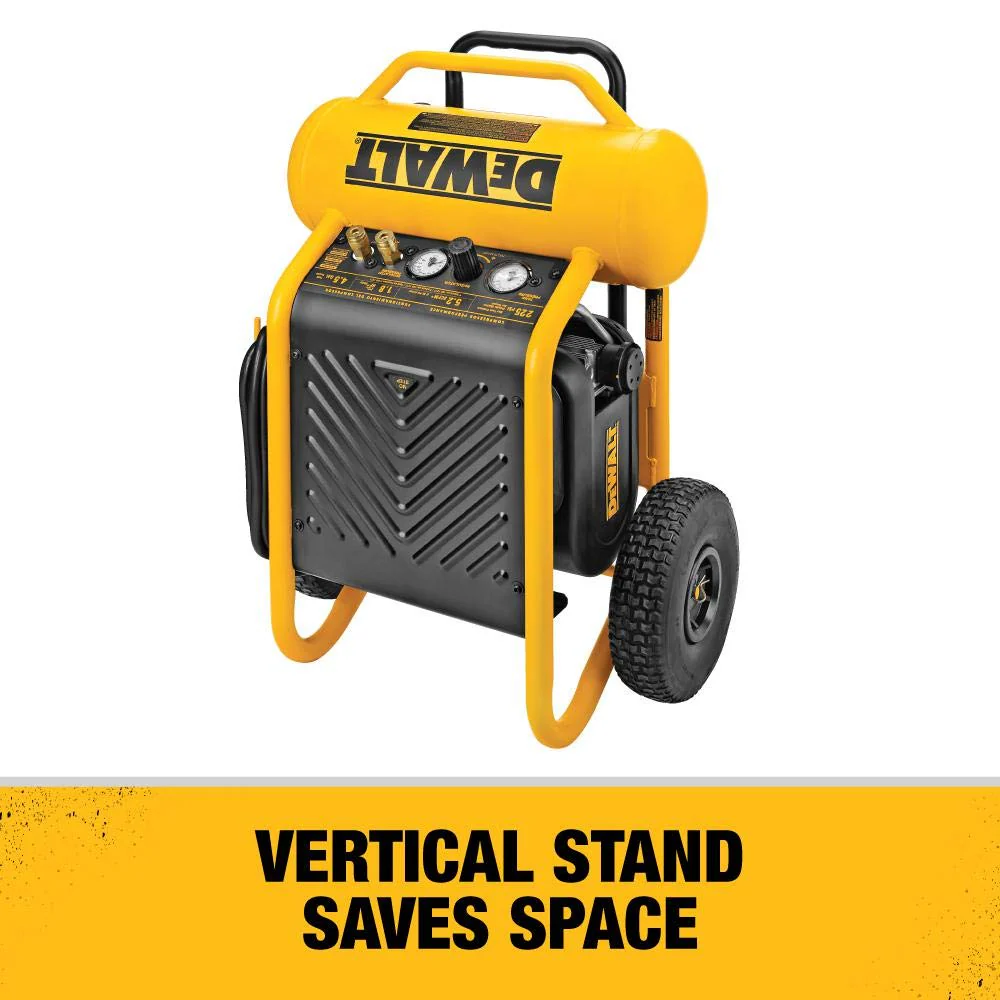 DeWALT 1.6 Hp (D55146) Continuous 200 Psi, 4.5 Gallon Compressor, 17" x 33.75" x 24.5" - Image 6
