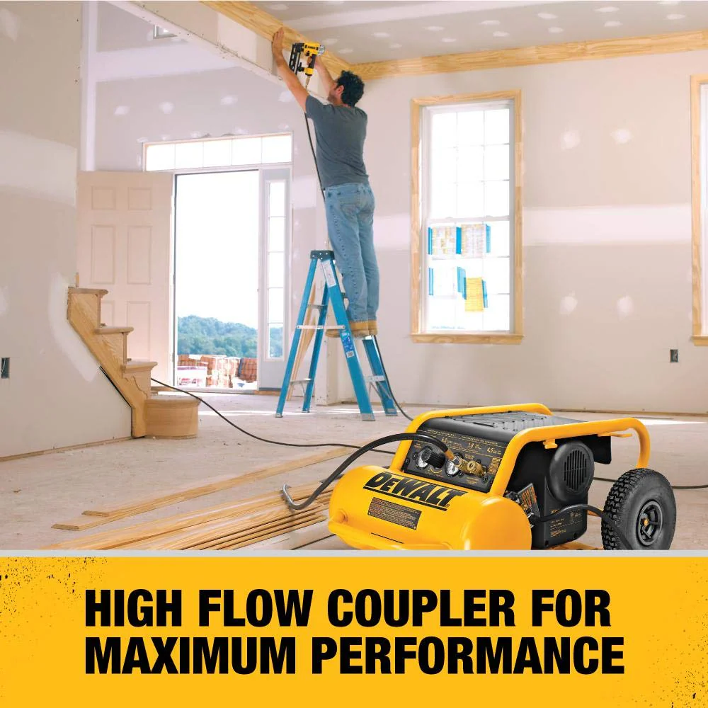 DeWALT 1.6 Hp (D55146) Continuous 200 Psi, 4.5 Gallon Compressor, 17" x 33.75" x 24.5" - Image 7