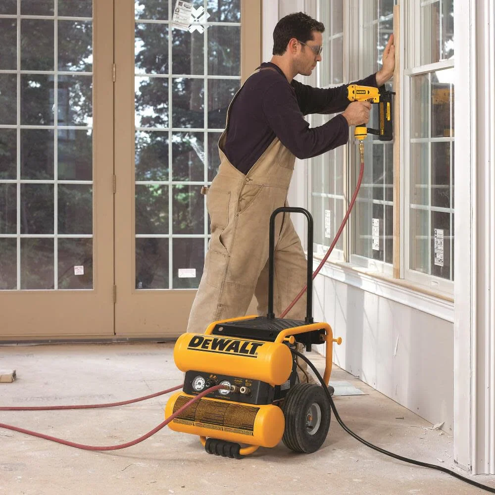 DeWALT (D55154) 1.1 HP Continuous 4 Gal Electric Wheeled Dolly-Style Air Compressor with Panel - Image 4