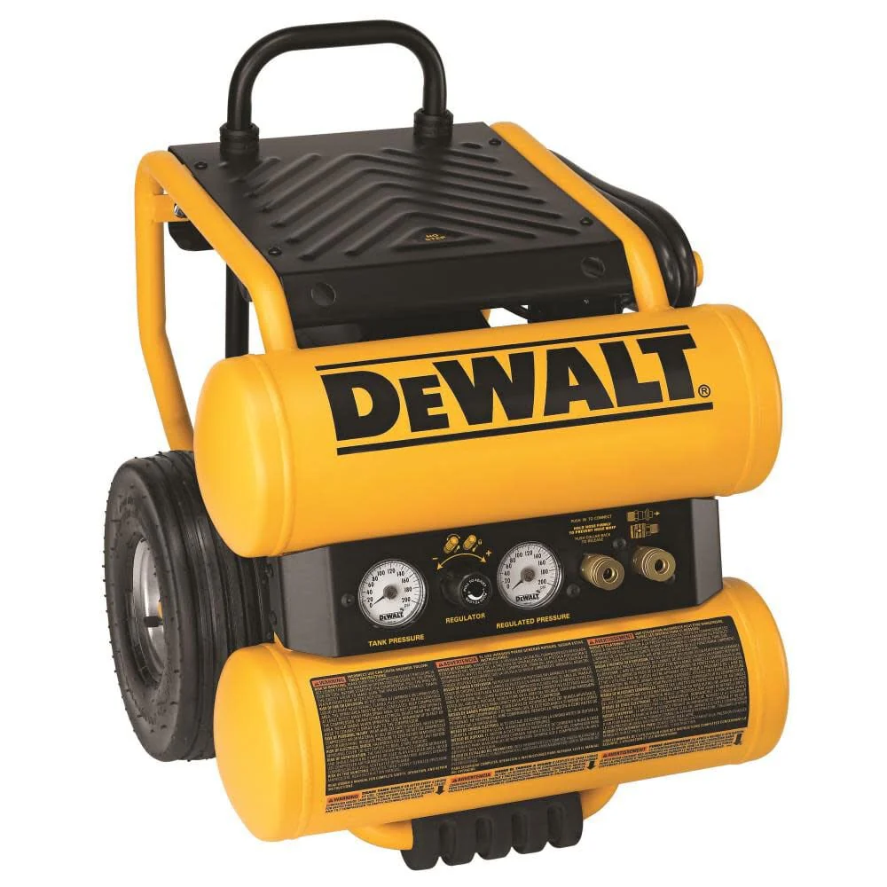 DeWALT (D55154) 1.1 HP Continuous 4 Gal Electric Wheeled Dolly-Style Air Compressor with Panel - Image 6