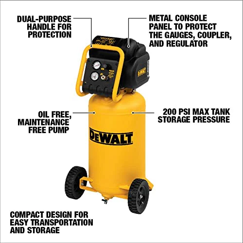 DEWALT (D55168) Heavy-Duty 200 PSI MAX Electric Workshop Compressor - Image 2