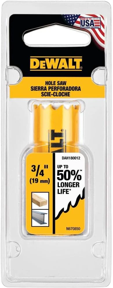 DEWALT DAH180012 3/4" Bi-Metal Hole Saw - Image 3