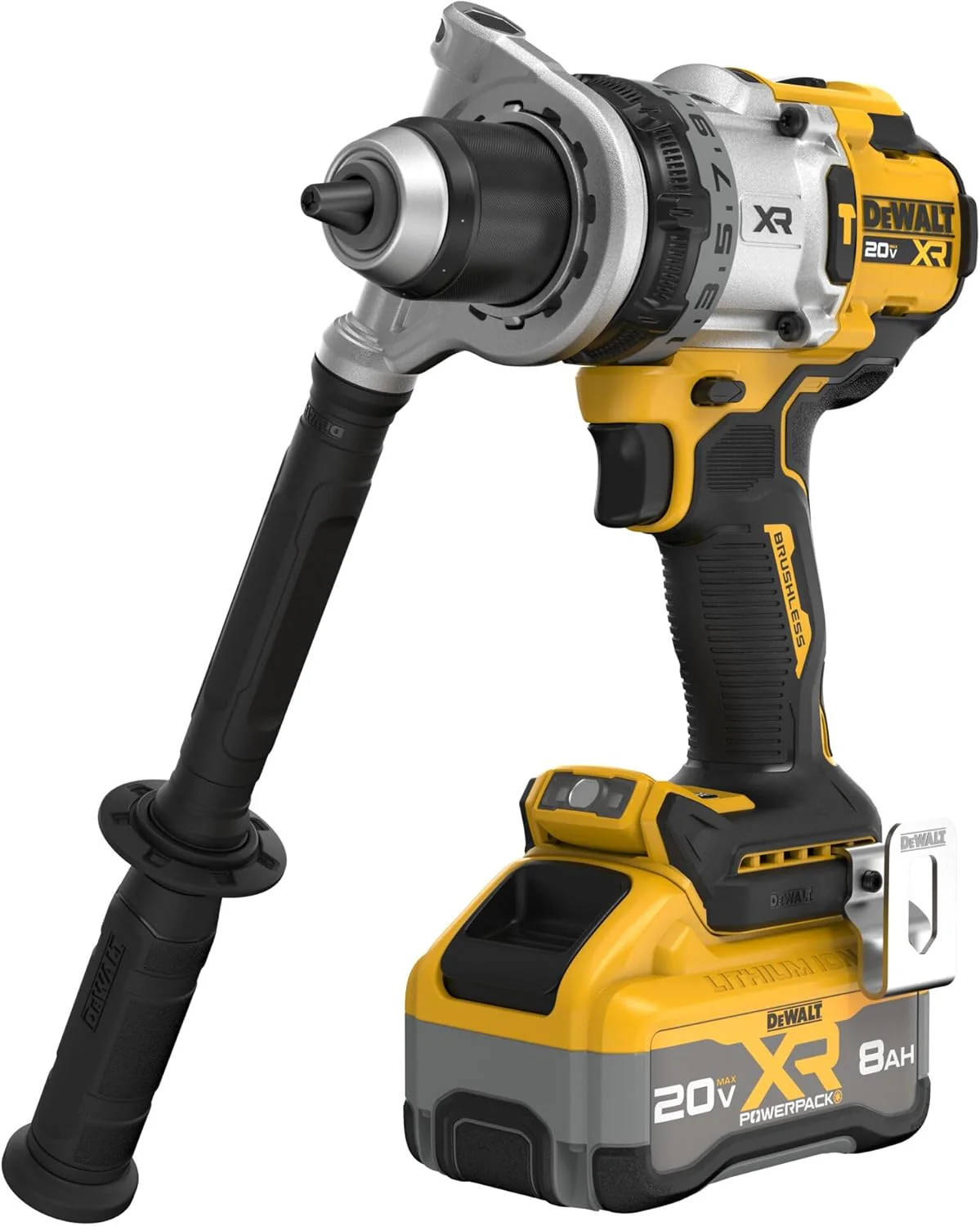 DEWALT DCD1007WW1 20V MAX XR Brushless Cordless 1/2 in. 3-Speed Hammer Drill Kit with XR POWERPACK - Image 2