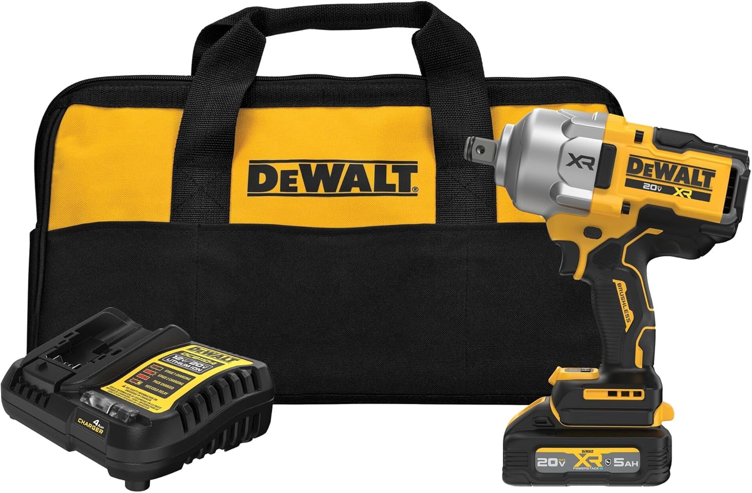DEWALT DCF964GH1 20V MAX XR Brushless Cordless 3/4 in. High Torque Impact Wrench With Hog Ring Anvil Kit with XR POWERSTACK - Image 10