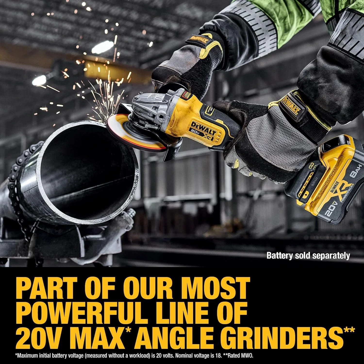 DEWALT DCG410VSB 20V MAX XR 4-1/2 in. - 5 in. Brushless Variable Speed Paddle Switch Grinder (Tool Only) - Image 3