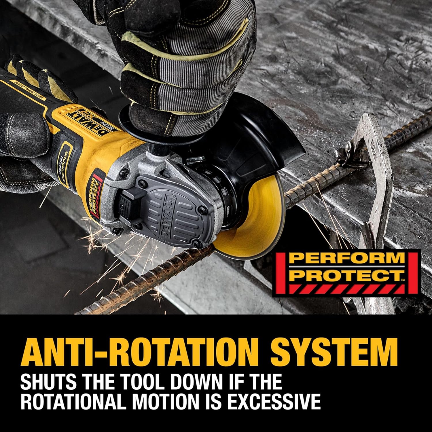 DEWALT DCG410VSB 20V MAX XR 4-1/2 in. - 5 in. Brushless Variable Speed Paddle Switch Grinder (Tool Only) - Image 4