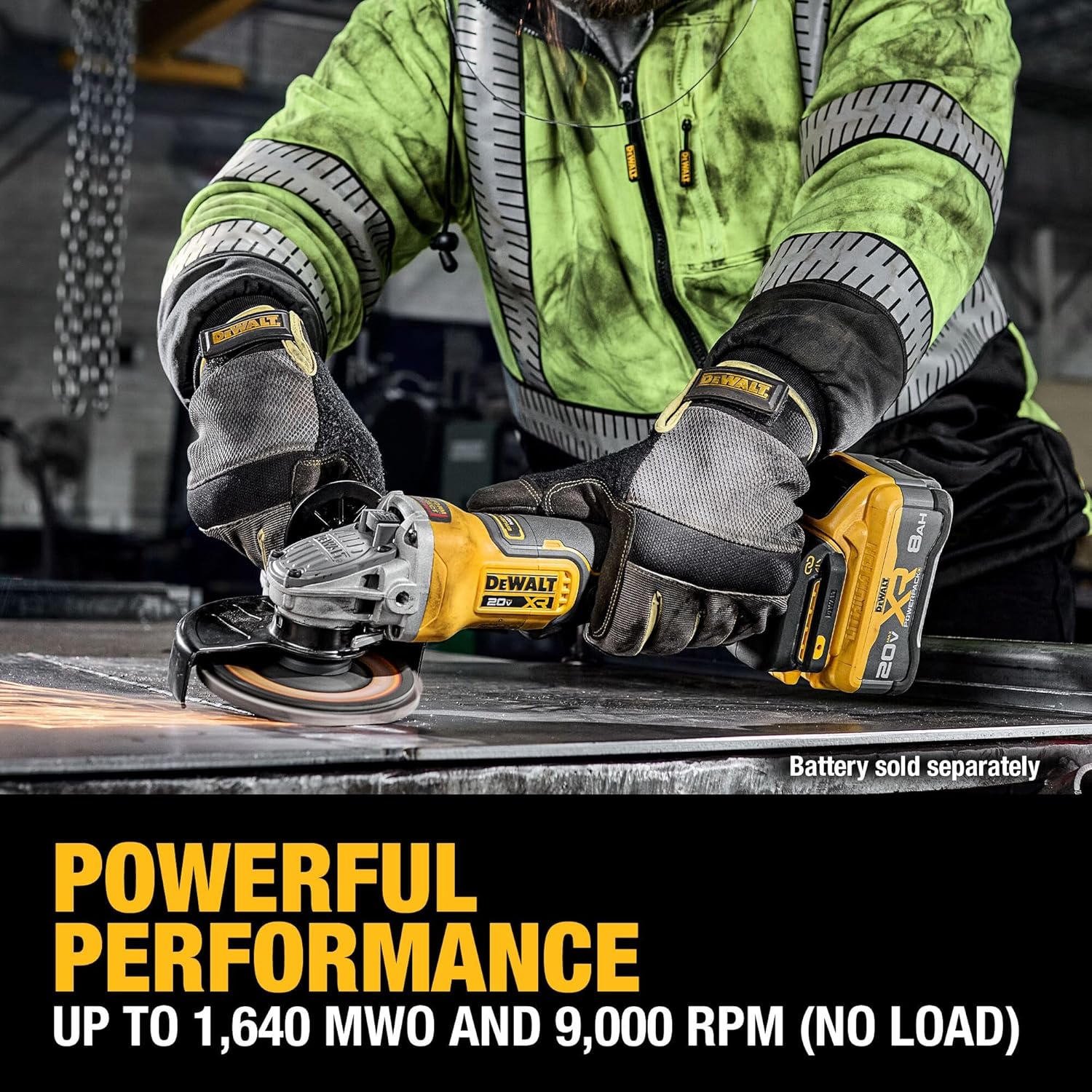 DEWALT DCG410VSB 20V MAX XR 4-1/2 in. - 5 in. Brushless Variable Speed Paddle Switch Grinder (Tool Only) - Image 5