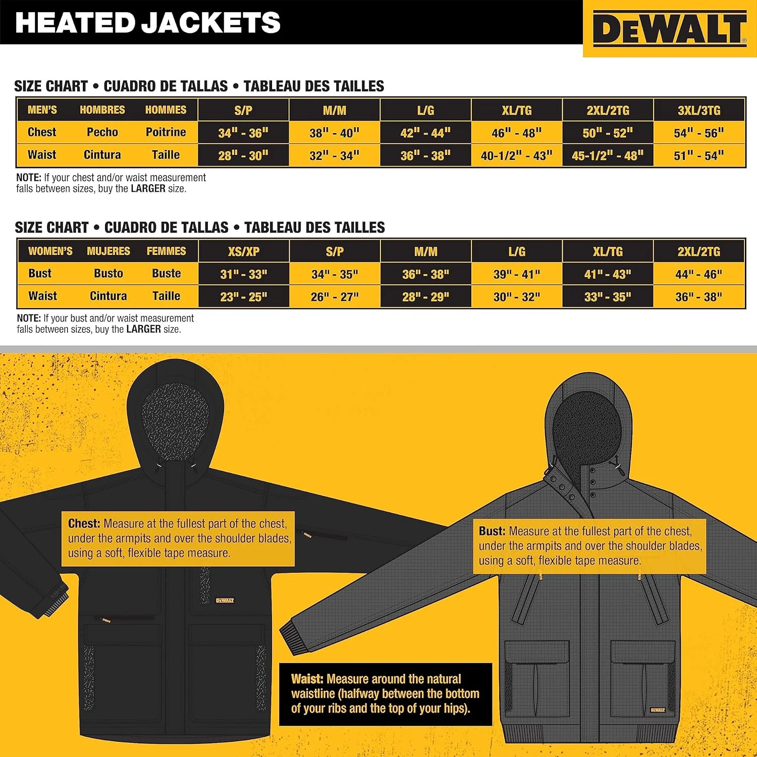 DEWALT (DCHJ066C1-2XL) 20V/12V MAX Women's Heated Jacket Kit, Black, XX-Large - Image 8