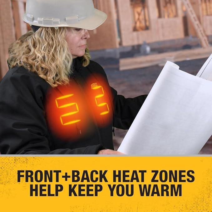 DEWALT (DCHJ066C1-XS) 20V/12V MAX Women's Heated Jacket Kit, Black, X-Small - Image 7