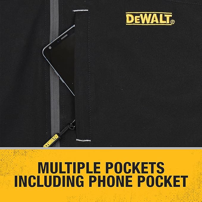 Dewalt (DCHJ090BD1-XL) Structured Soft Shell Heated Jacket Kit - XL, Black - Image 4