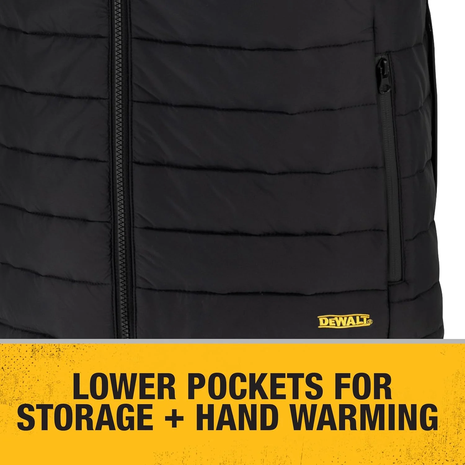 DEWALT Men's Cold Weather Heated Puffer Vest Kit with Battery, Black, Size 2X - DCHV095BD1 - Image 7