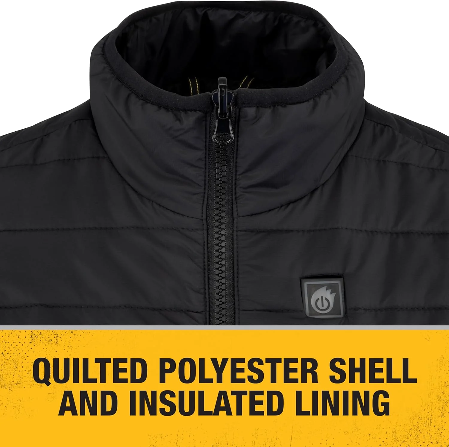 DEWALT Men's Cold Weather Heated Puffer Vest Kit with Battery, Black, Size XL - DCHV095BD1 - Image 8