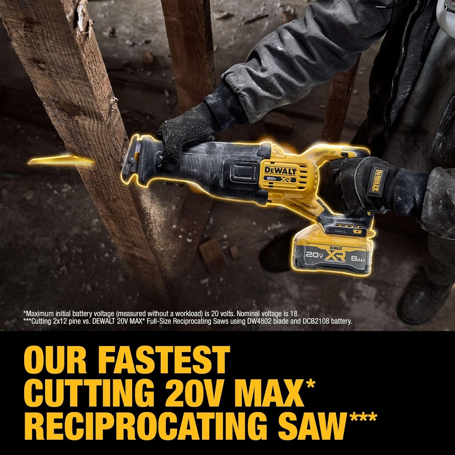 DEWALT DCS384WW1 20V MAX XR Brushless Cordless Reciprocating Saw Kit with XR POWERPACK - Image 5