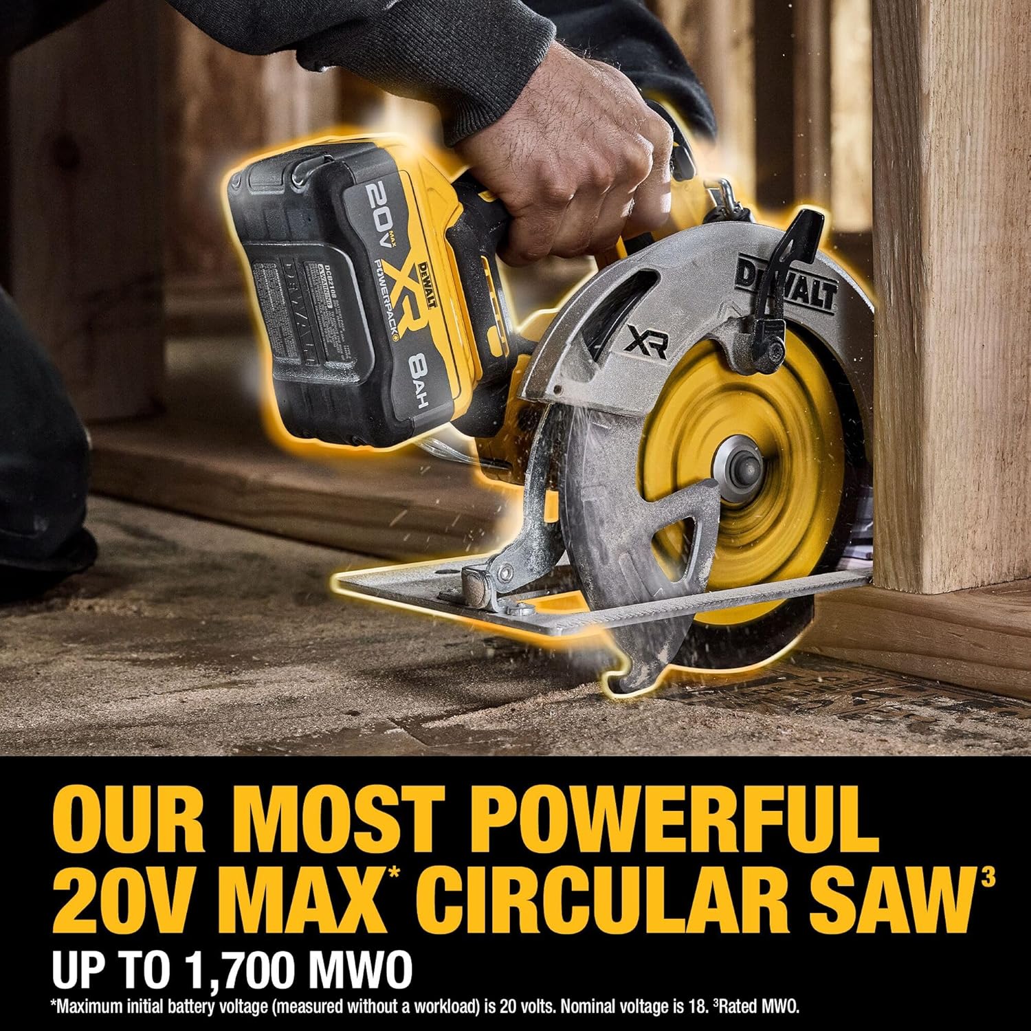 DEWALT DCS590WW1 20V MAX XR Brushless Cordless 7-1/4 in. Circular Saw Kit with XR POWERPACK - Image 4