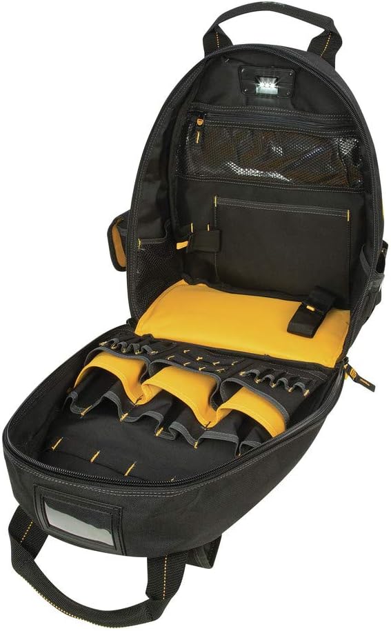 DEWALT DGL523 Lighted Tool Backpack Bag, 57 Pockets - Image 7