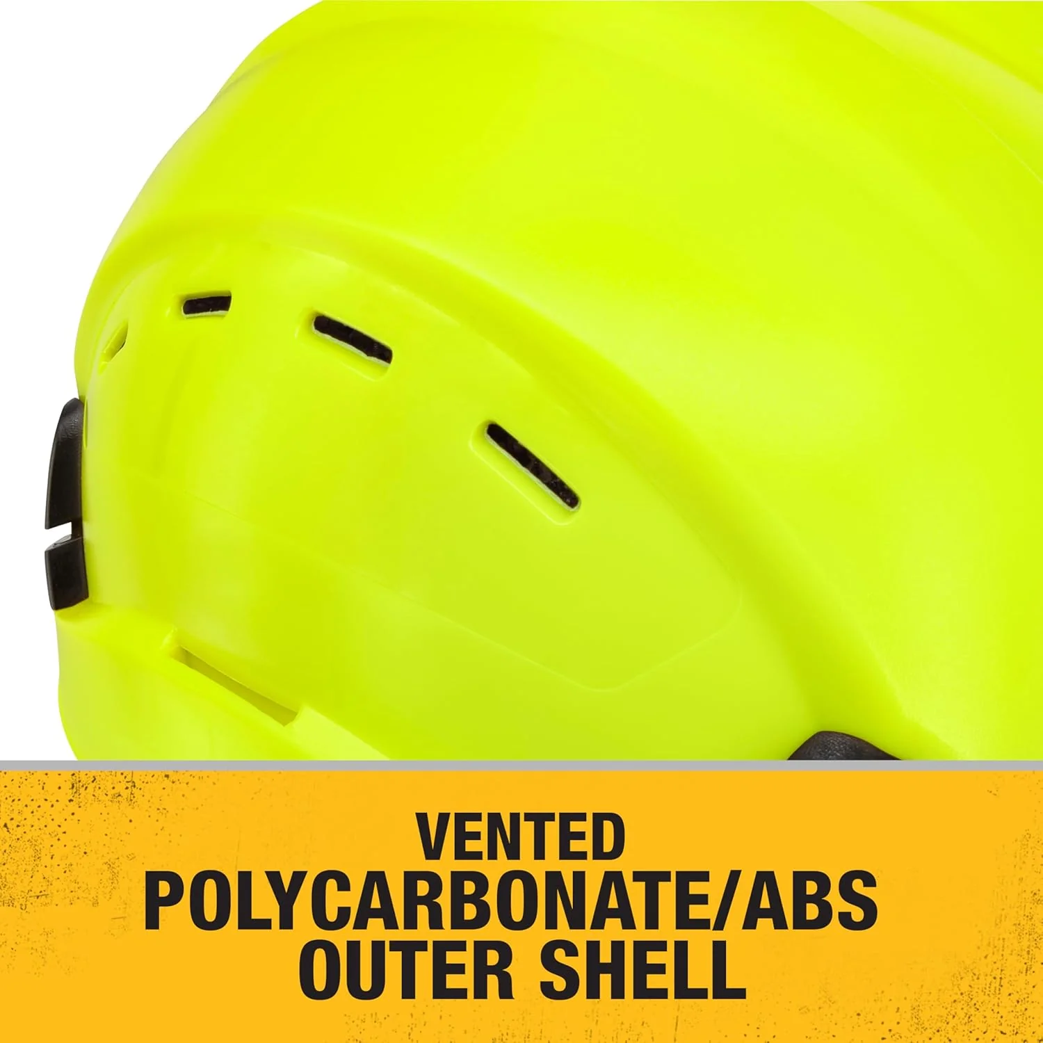 DEWALT DPG22V Hi-Vis Lime Type II Class C 4-Point Ratcheting Vented Safety Helmet - Image 4