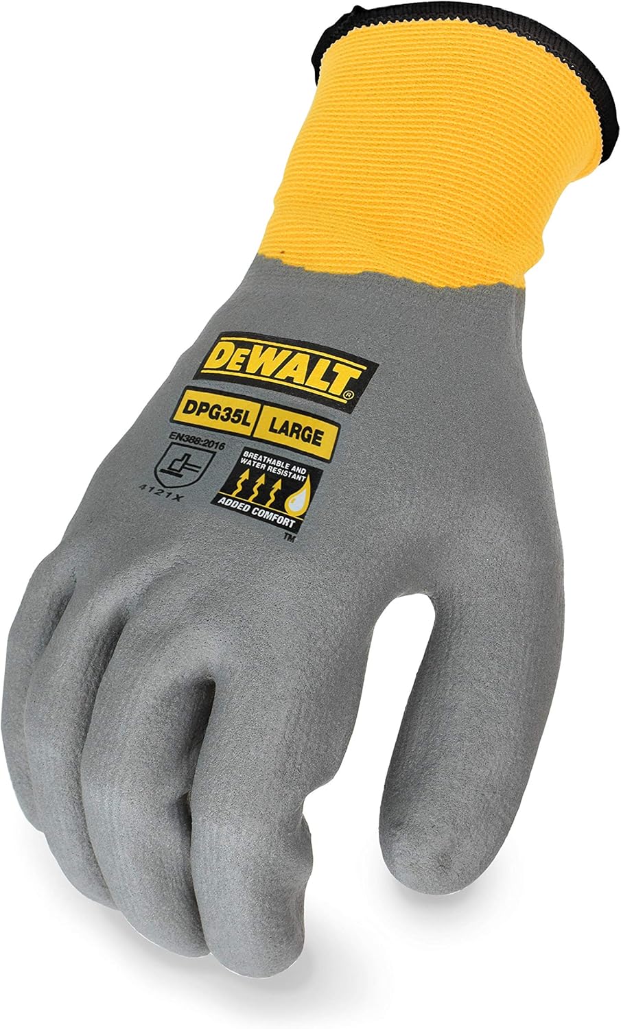 DEWALT DPG35 Unisex-Adult Full Dip Water-Resistant Breathable Work Glove, Medium - Image 2