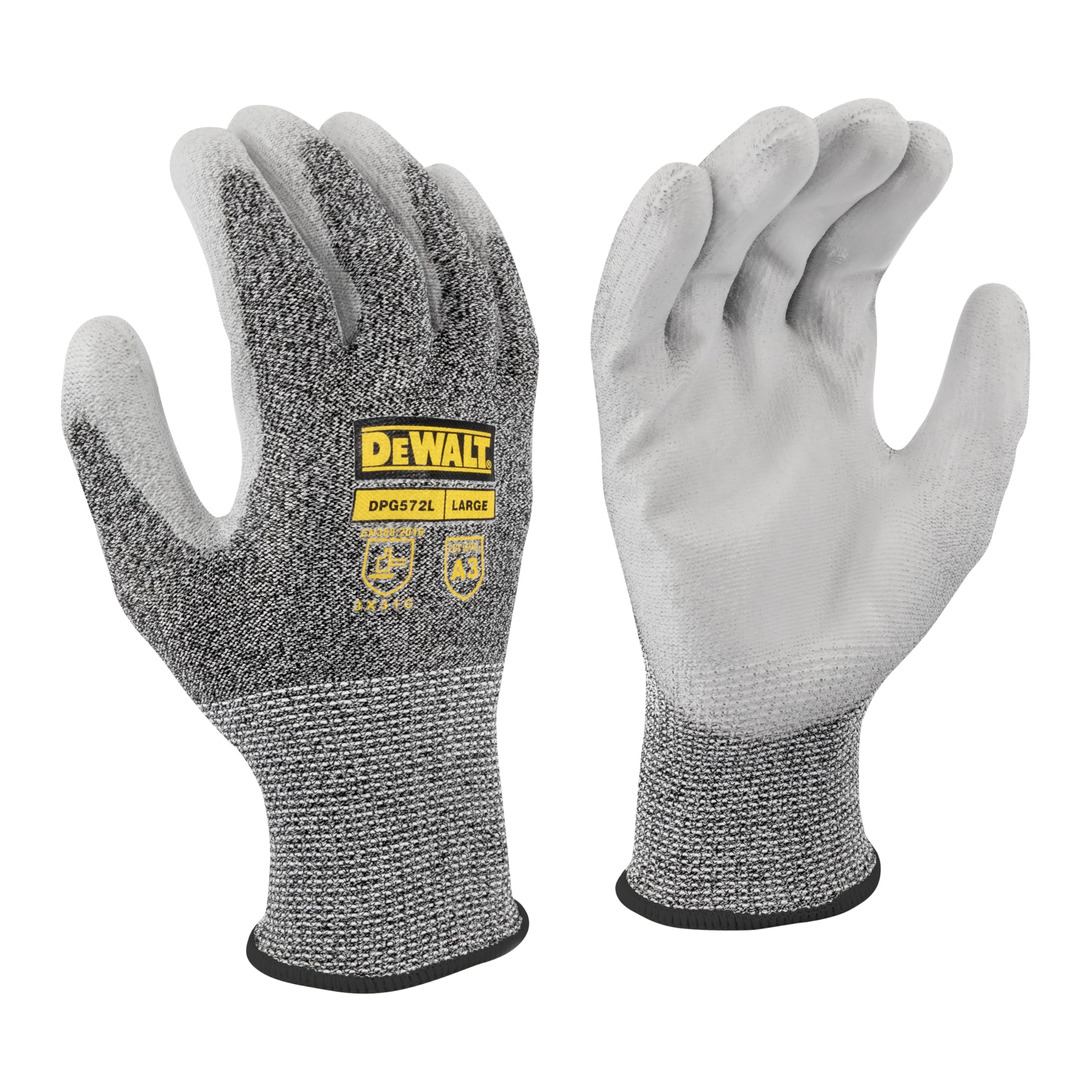 DEWALT DPG572 PU A3 Cut Resistant Glove, Size XL